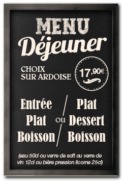 menu dejeuner - restaurant la ville aux dames The Old School Tavern