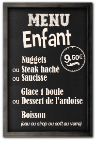 menu enfant - restaurant la ville aux dames The Old School Tavern