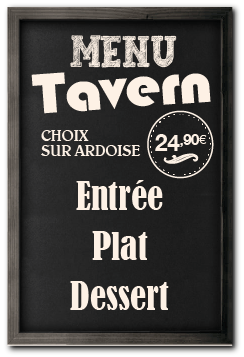 menu Tavern - restaurant la ville aux dames The Old School Tavern